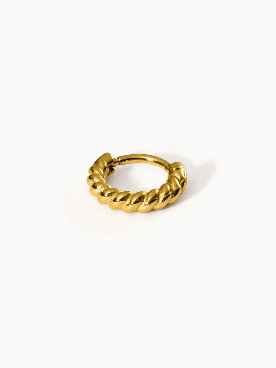 Scharnier Piercing Ring im Seildesign