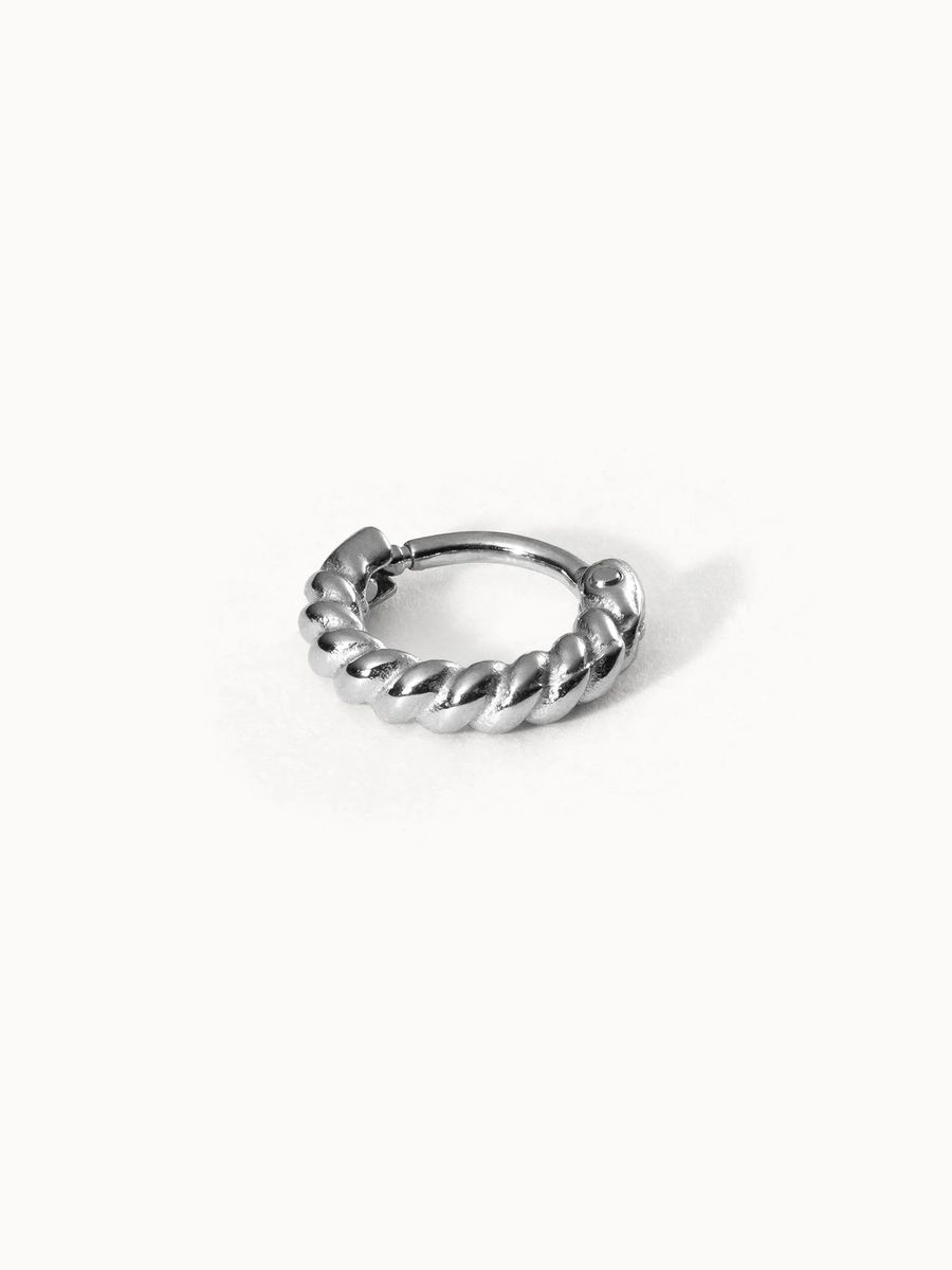 Scharnier Piercing Ring im Seildesign