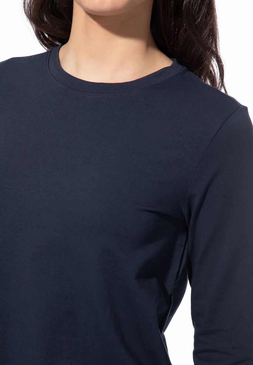 Basic Langarmshirt mit Rundhalsausschnitt