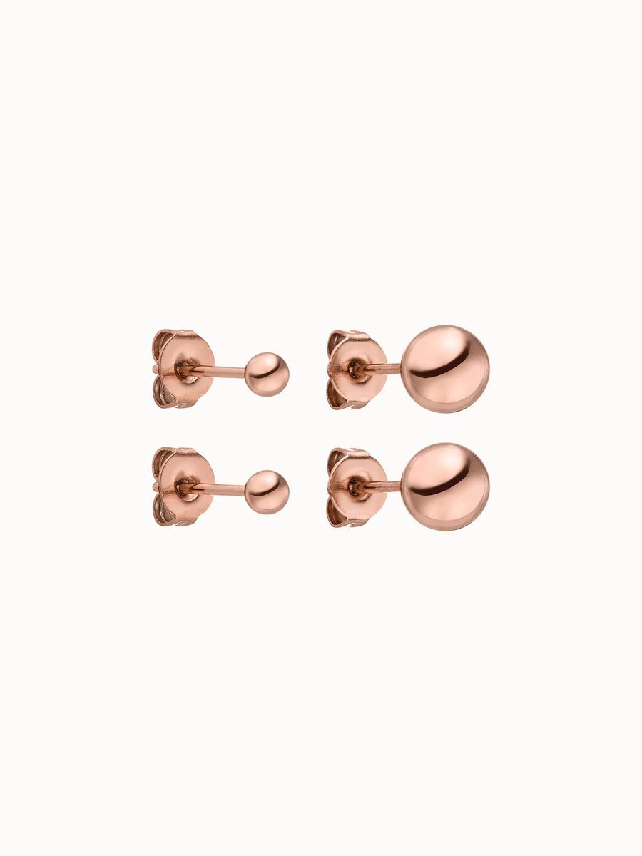 Gold Kugel Ohrstecker Set