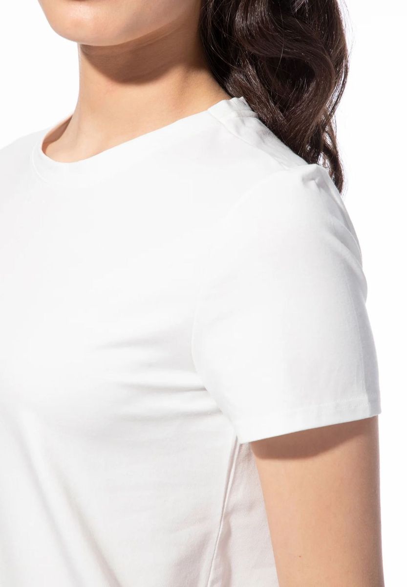 Klassisches Baumwoll T-Shirt mit kurzen Ärmeln