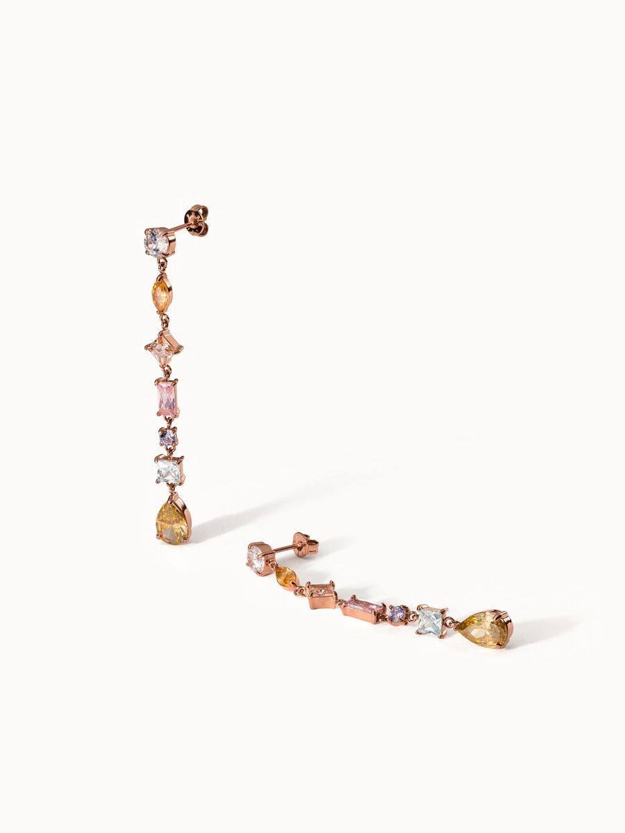 Multicolor Zirkonia Tropfenohrringe