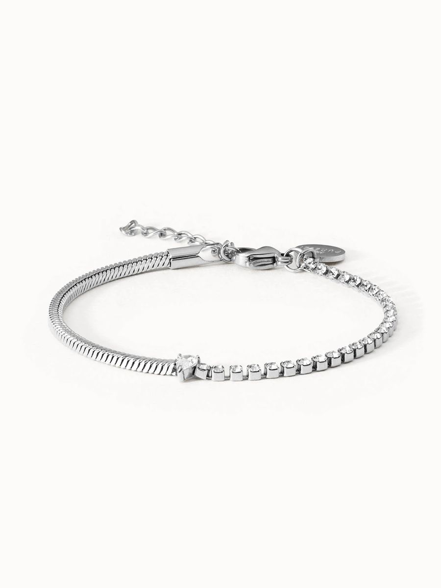 Fusionsarmband mit Zirkonia-Kristallen