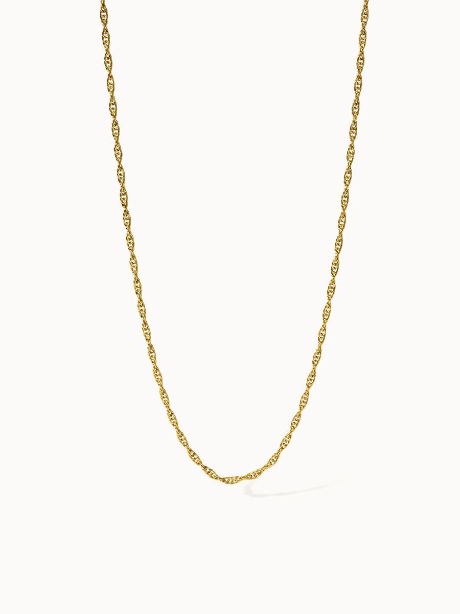 Feine goldene Ankerkette Halskette