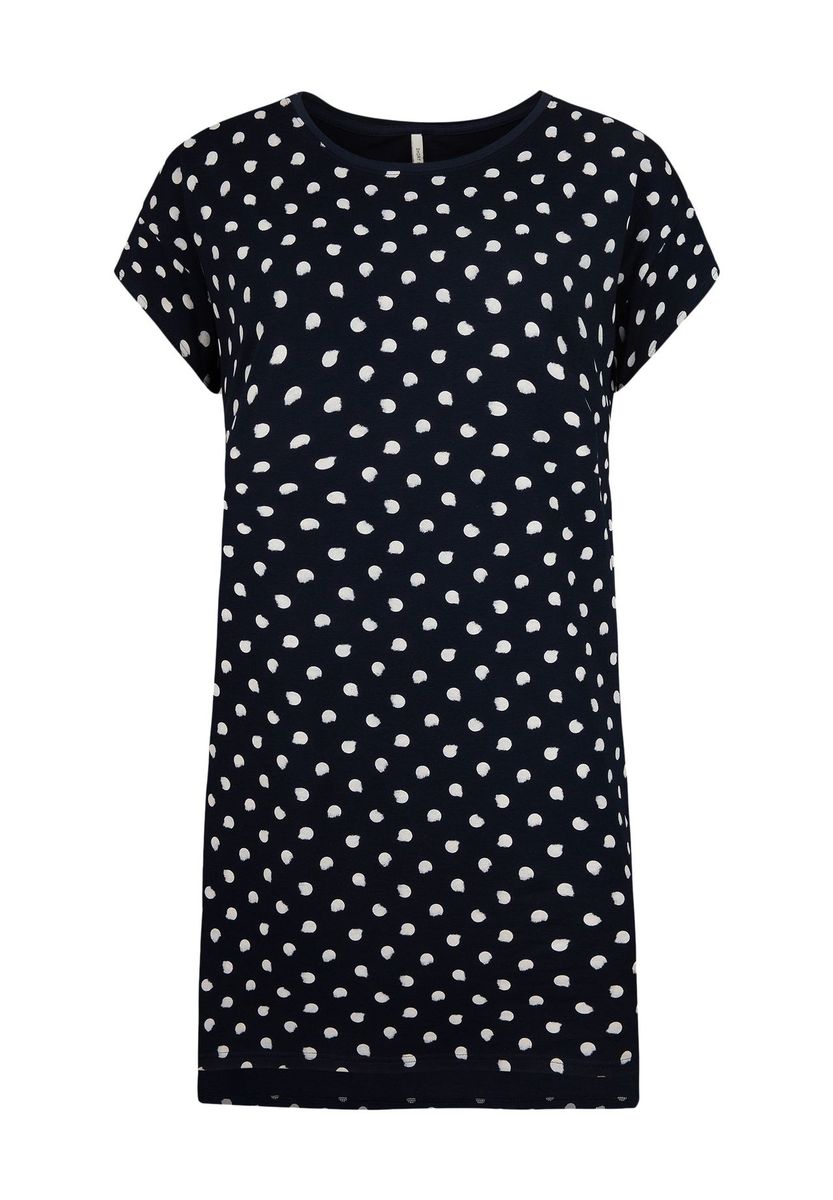 Marineblaues Polka Dot Nachthemd