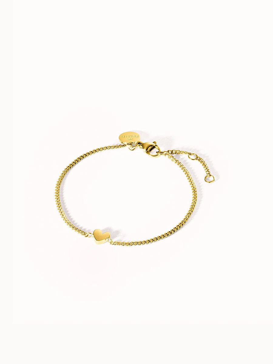 PURELEI Tiny Heart Armband, verstellbare Länge