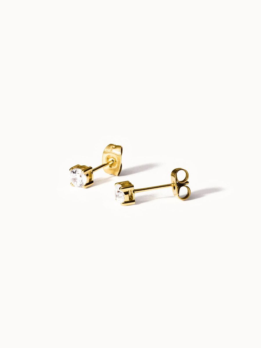 Kristallohrstecker mit Gold-Finish