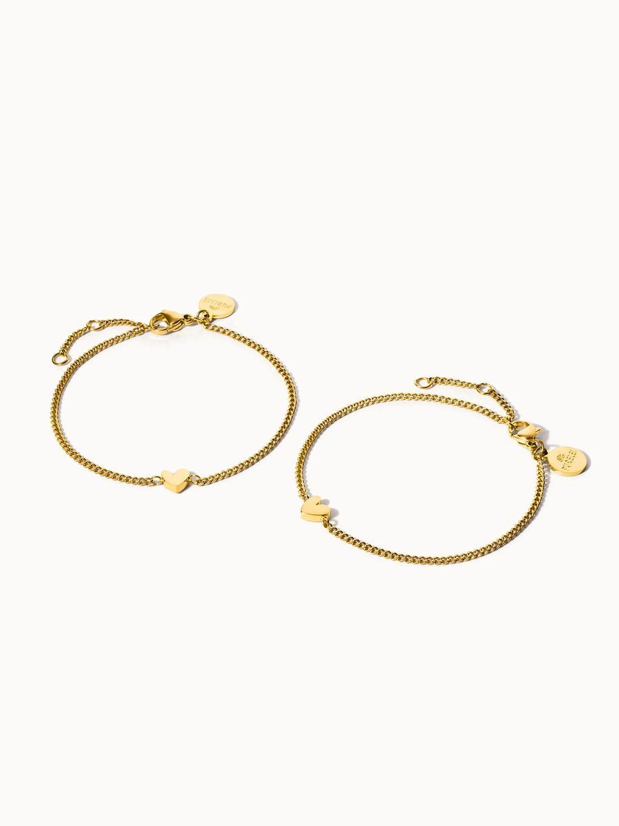 Armband-Set mit Herzanhänger
