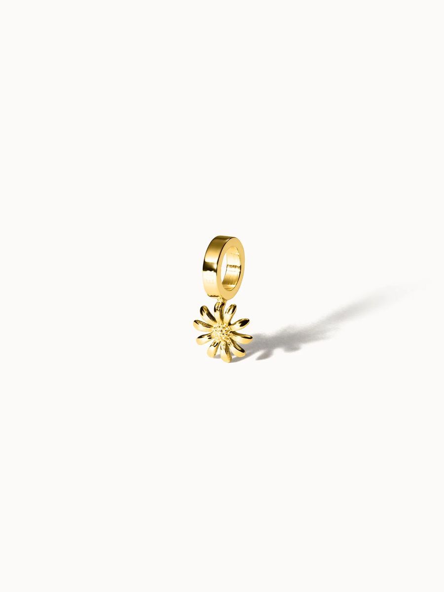 Goldener Blumenschmuck Geburtsstein Anhänger