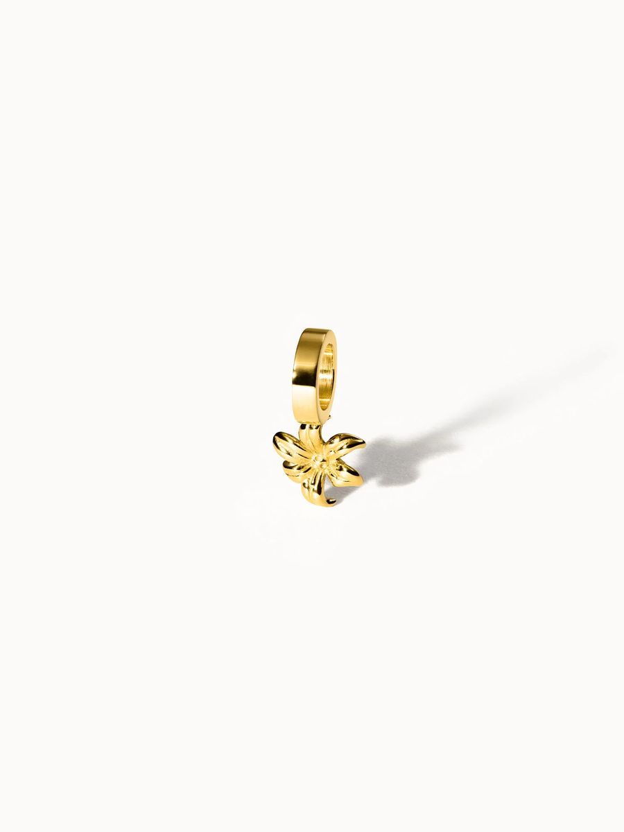 Lilienblüten Anhänger Charm Gold