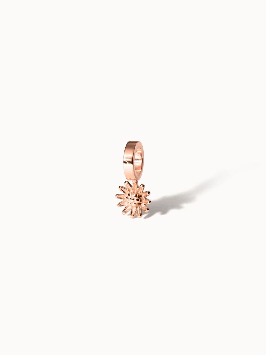 Goldener Blum Charm Anhänger