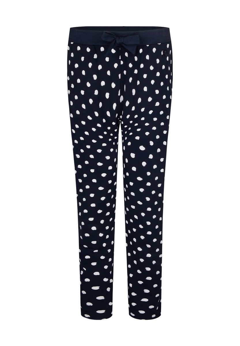 Gepunktete Loungehose mit geradem Bein