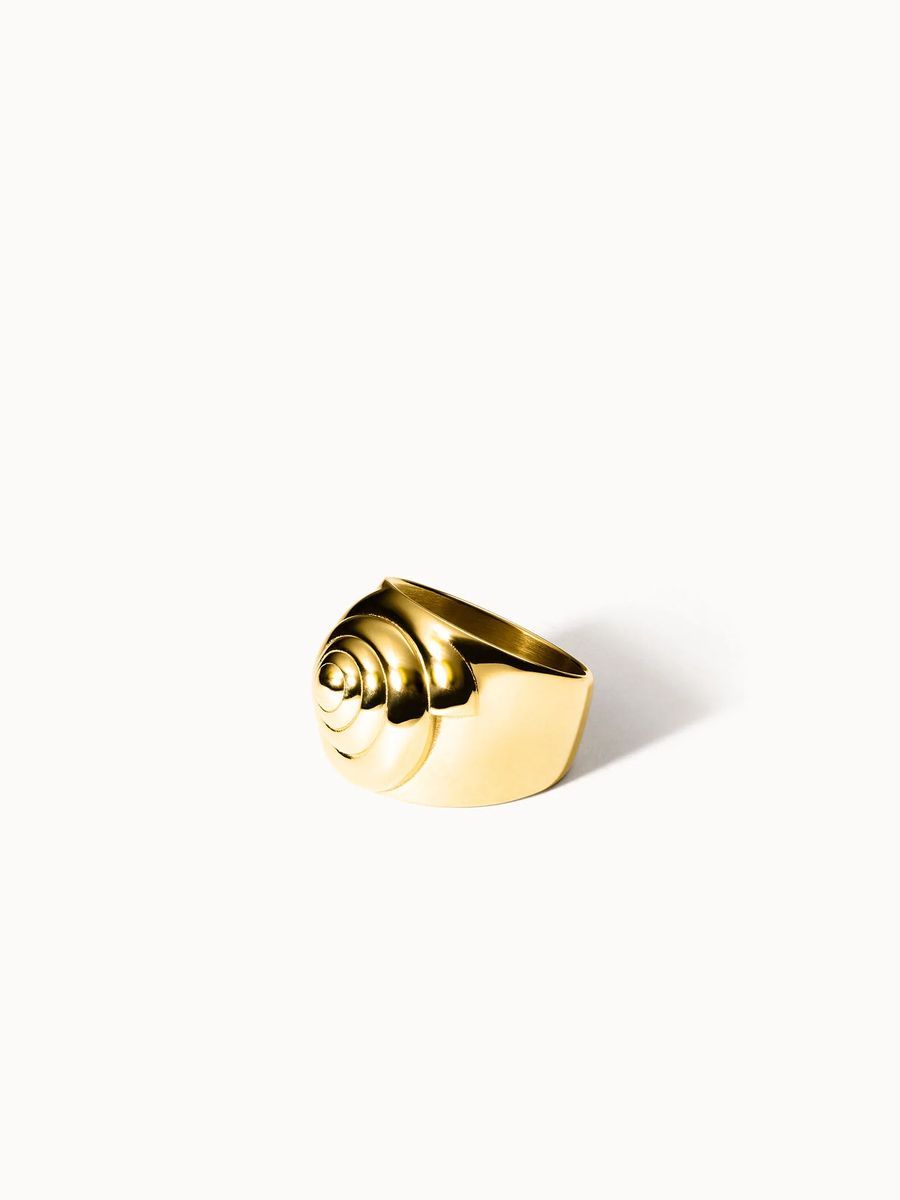 Nautischer, goldplattierter Statement-Ring