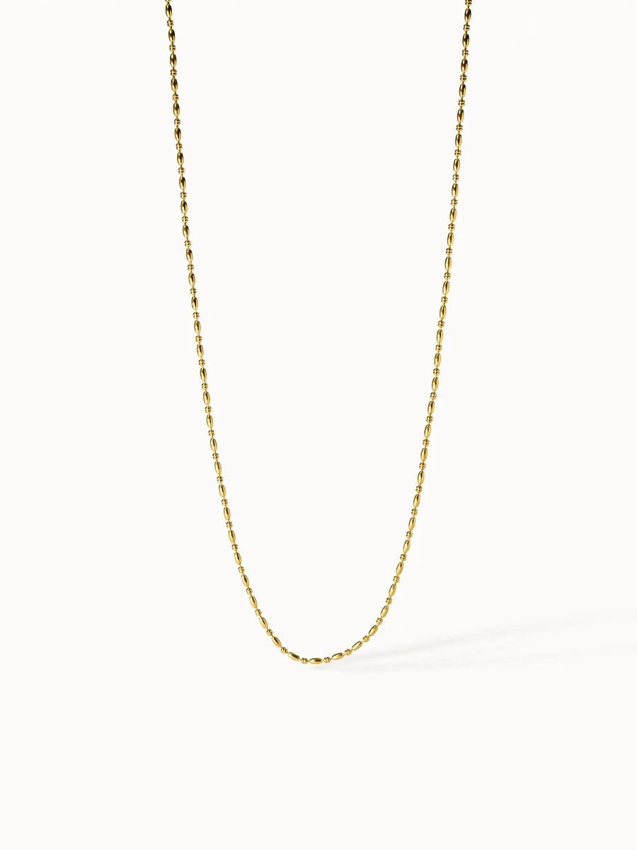 Zarte Perlenketten Halskette in Gold