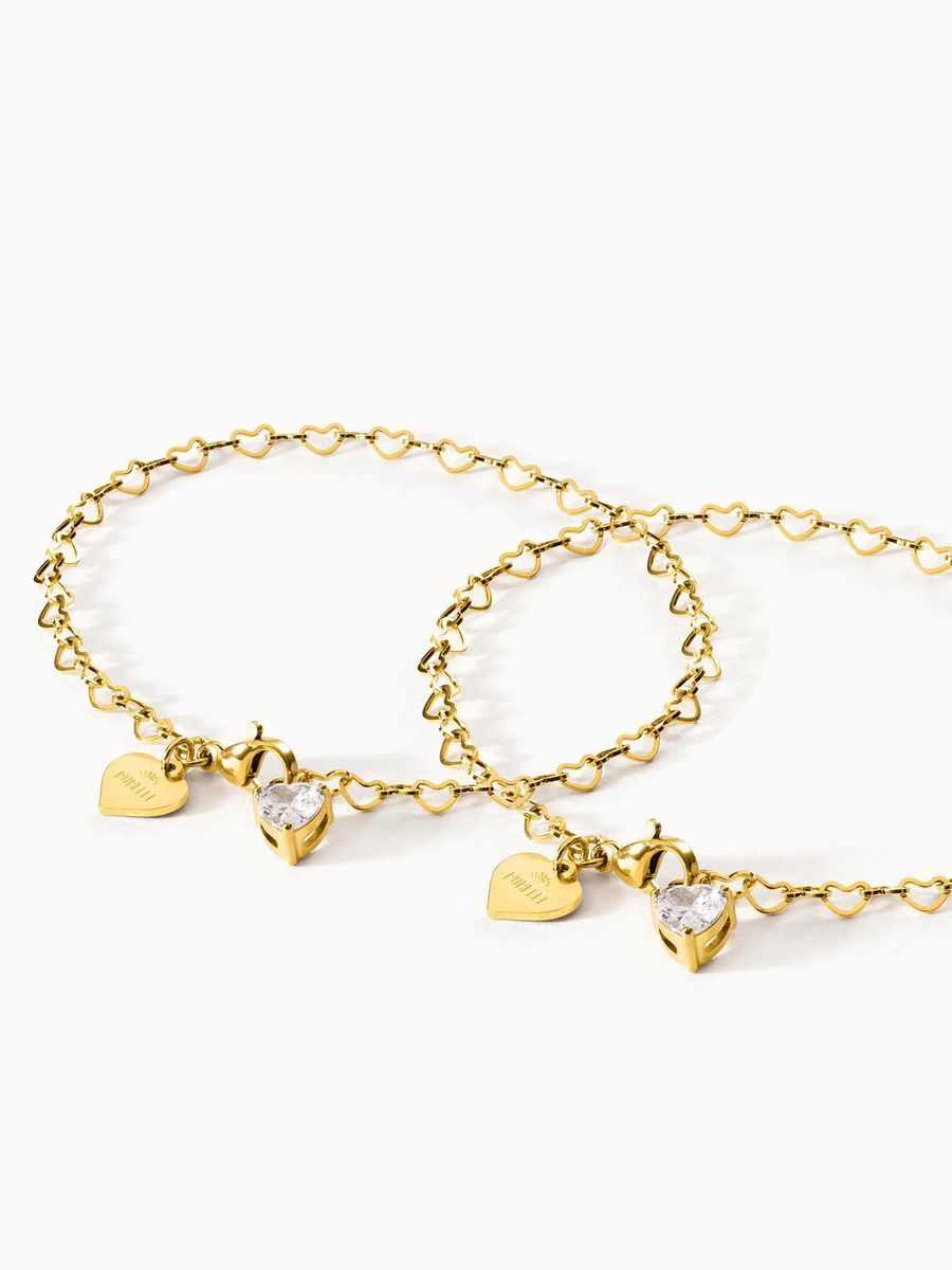Armband-Set mit Herzkette und Anhänger
