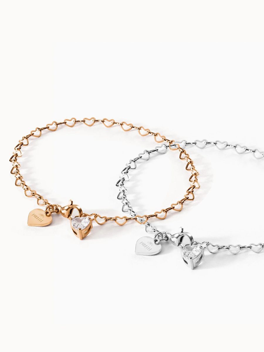 Armband-Set mit Herzkette und Anhänger