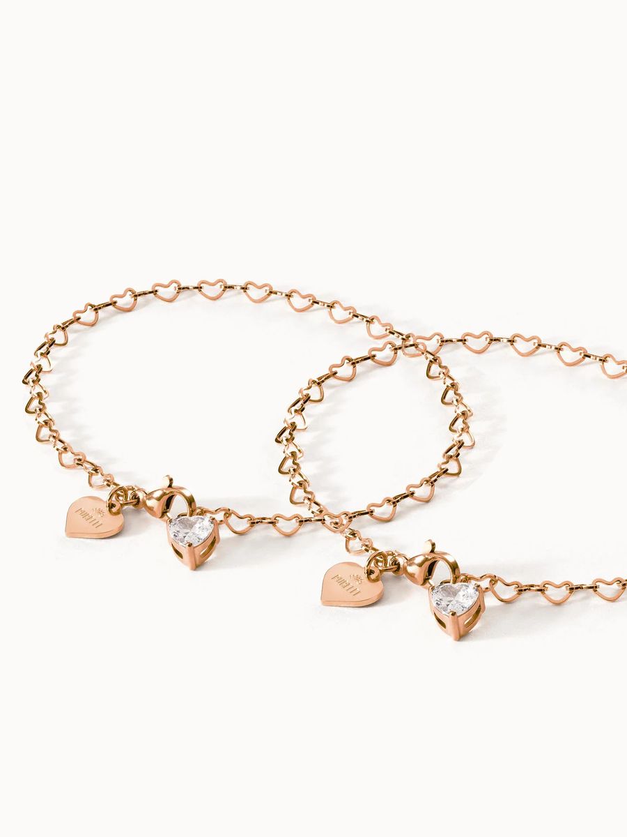 Armband-Set mit Herzkette und Anhänger