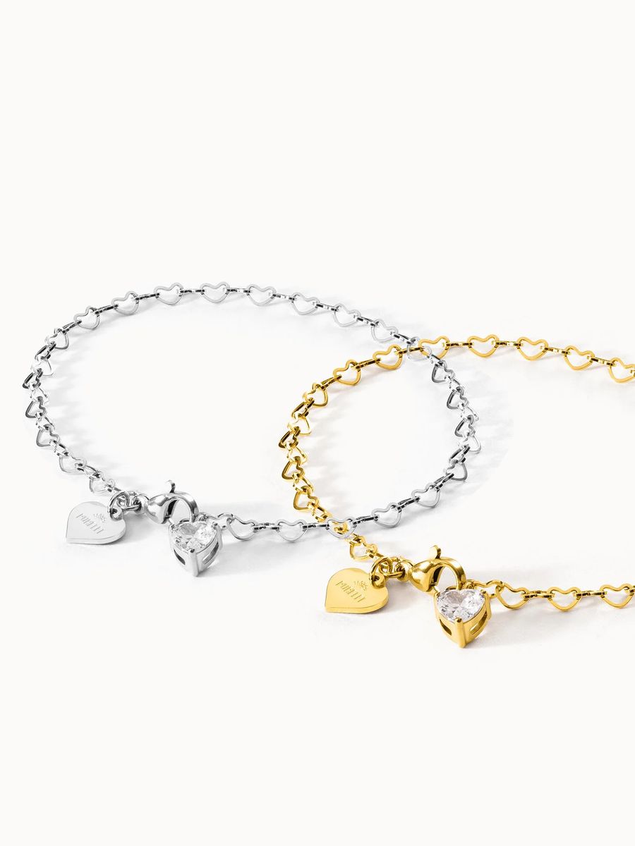 Armband-Set mit Herzkette und Anhänger