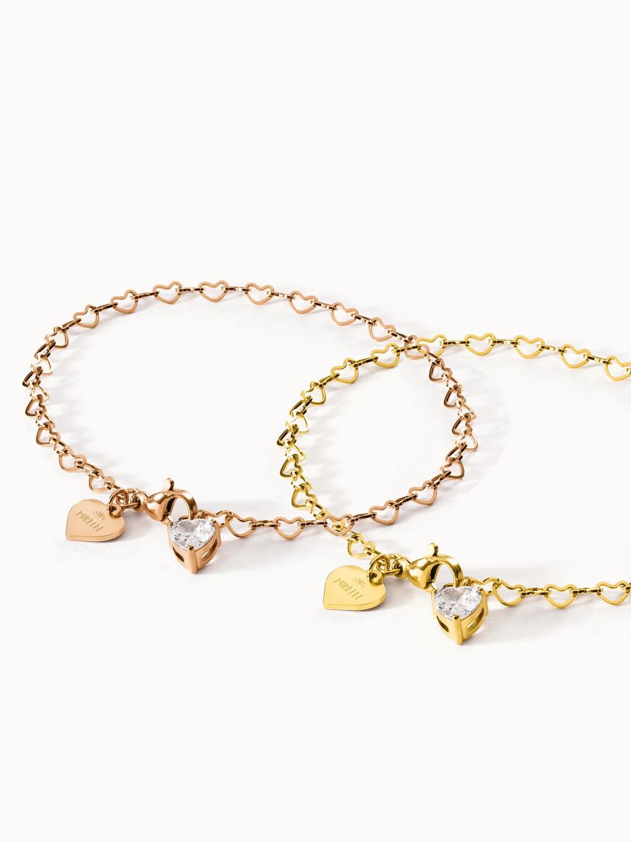Armband-Set mit Herzkette und Anhänger