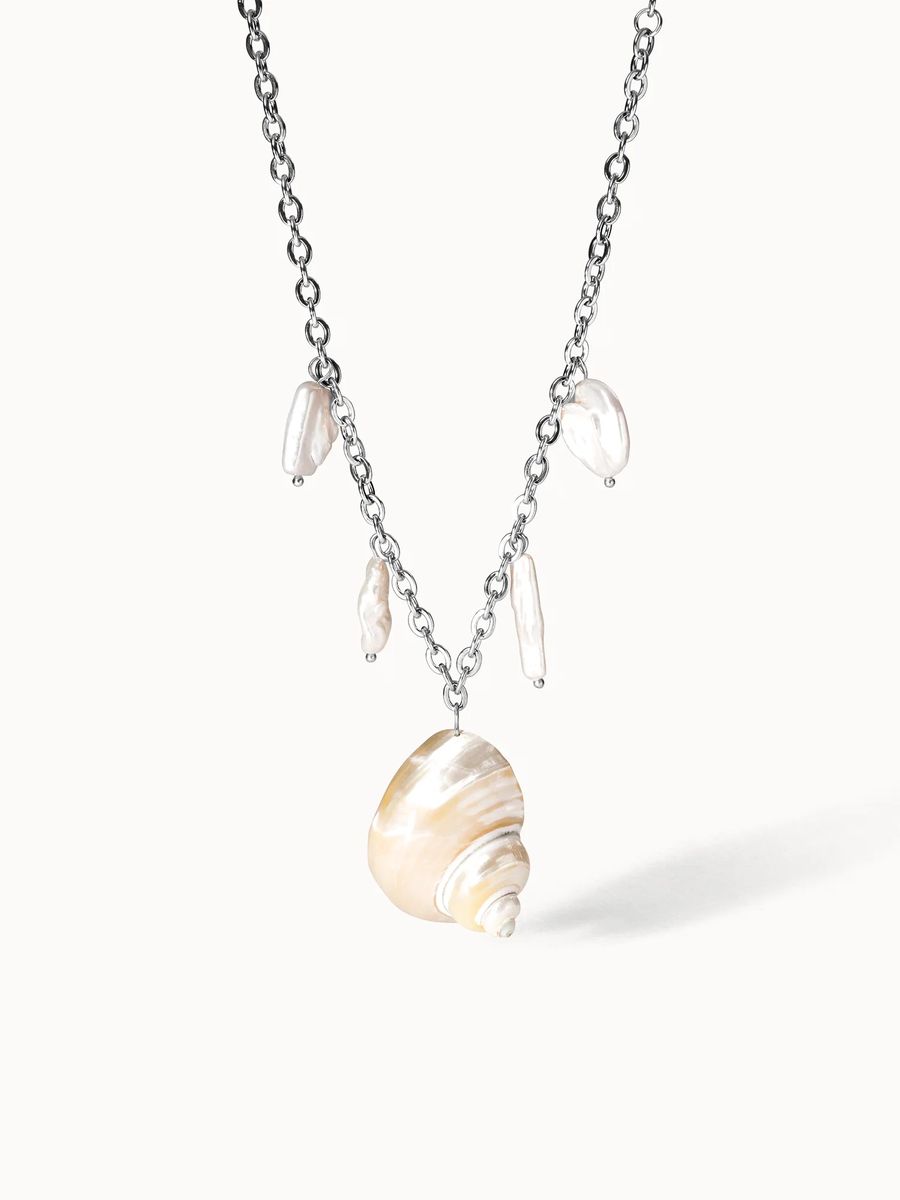 Opulente Goldketten-Muschelkette