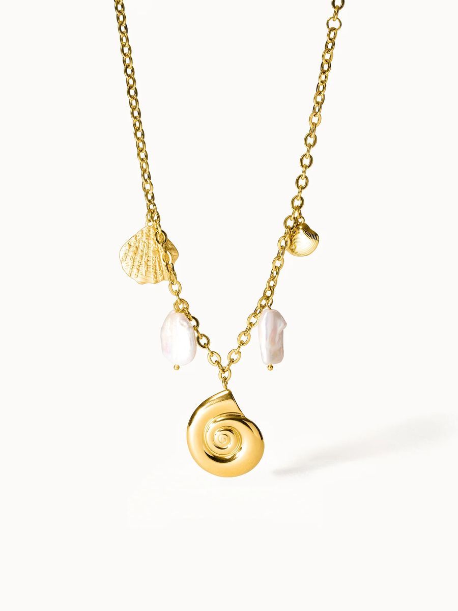 Goldene Sea Dream Charm Halskette
