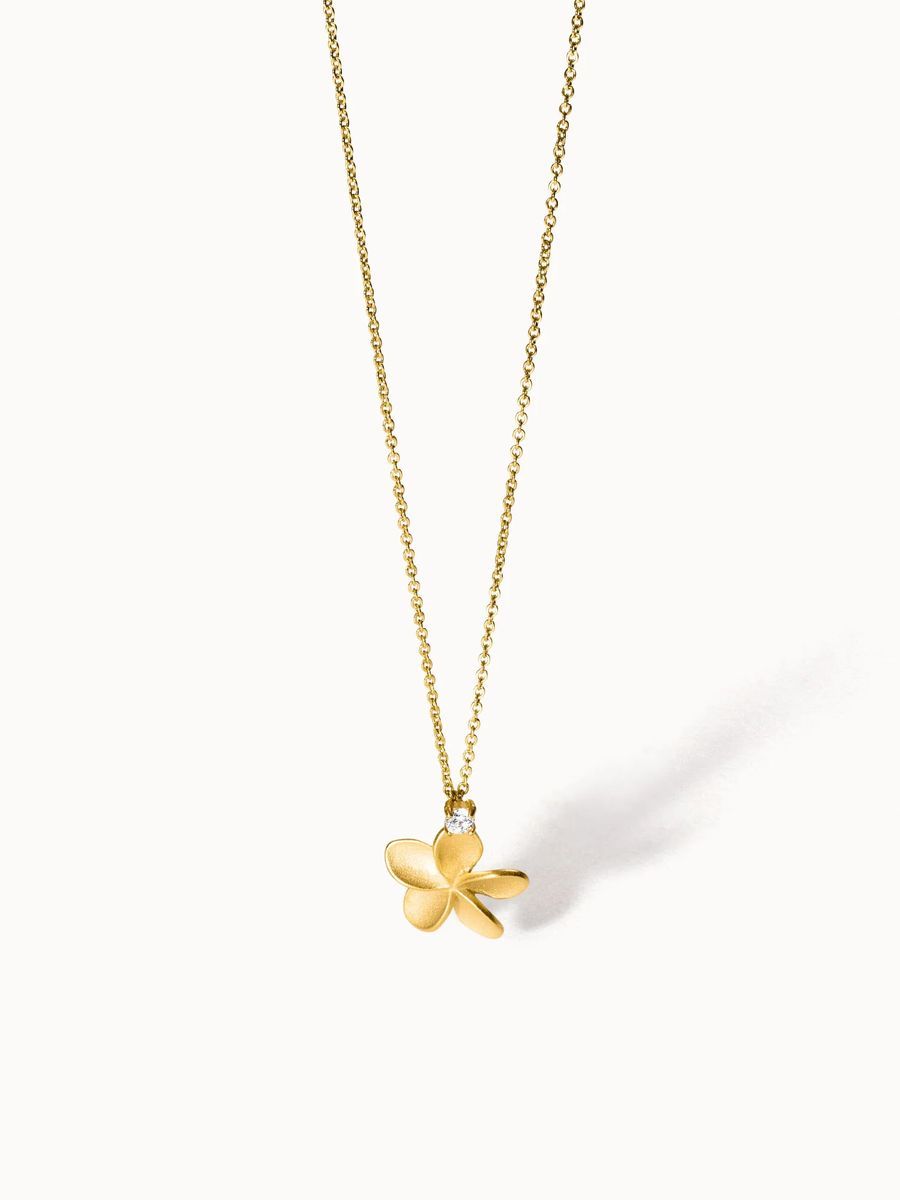 Halskette mit Plumeria-Blütenanhänger