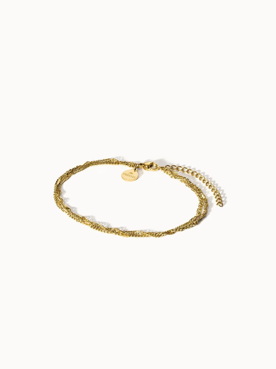 Doppelreihige Goldene Fußkette