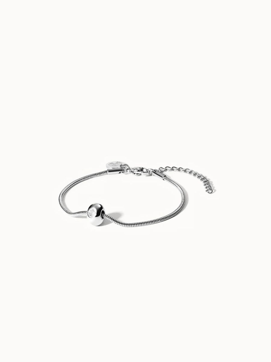 Elegantes goldenes Kettenarmband mit Zirkonia