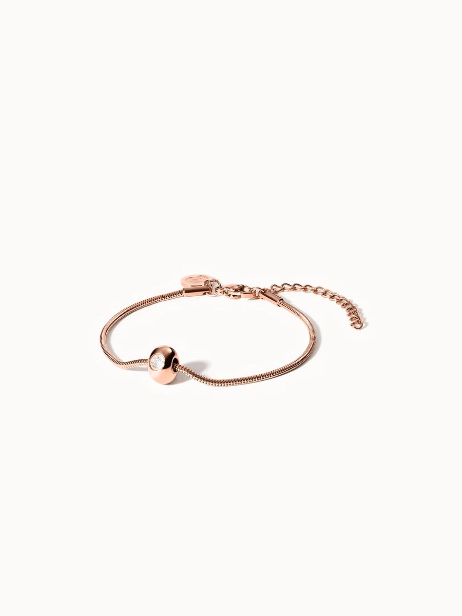 Elegantes goldenes Kettenarmband mit Zirkonia
