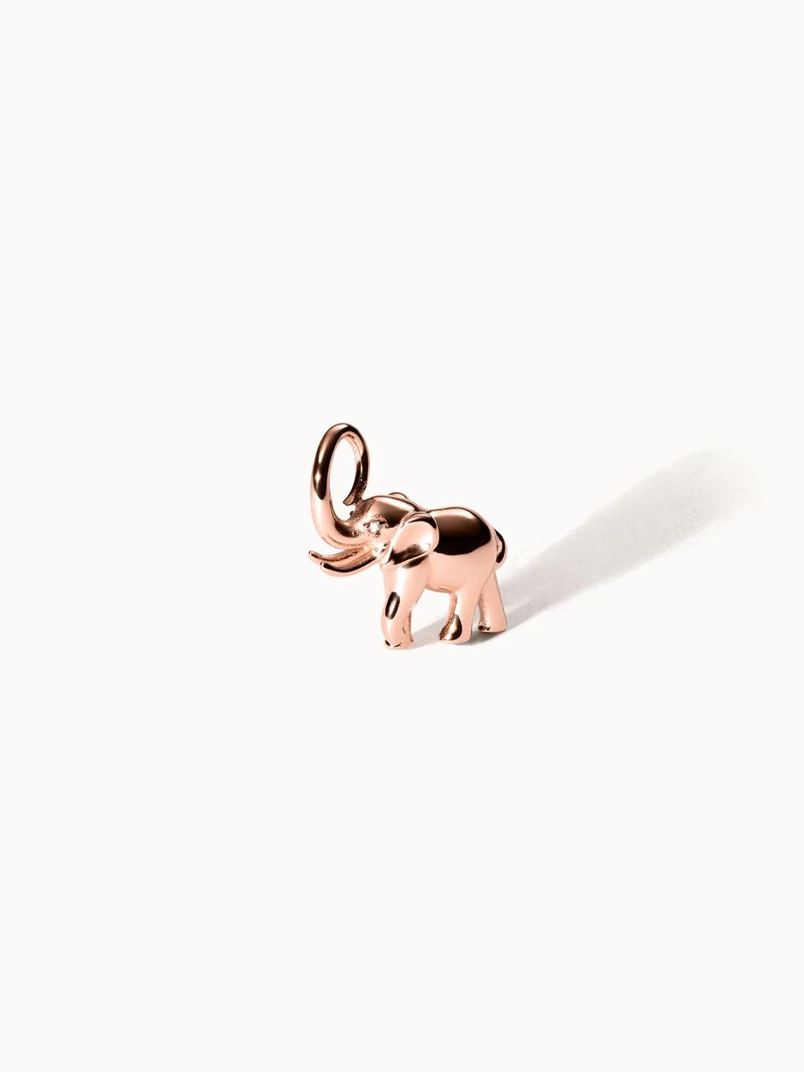 Elegantes goldener Elefanten Charm Anhänger