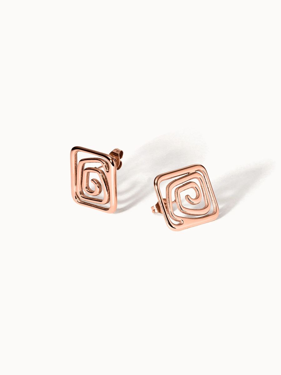 Geometrische Spiral Ohrstecker