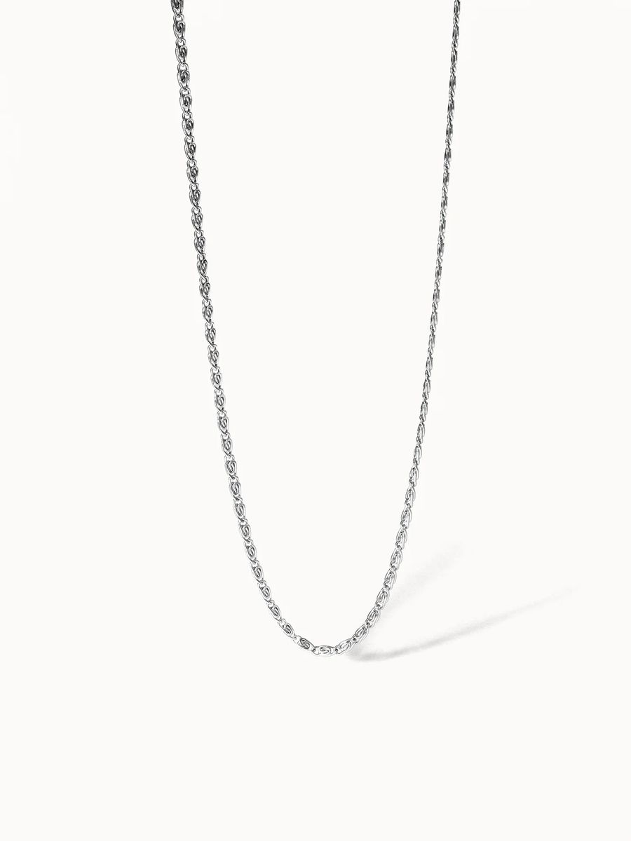 Elegante, vergoldete Spiralketten-Halskette