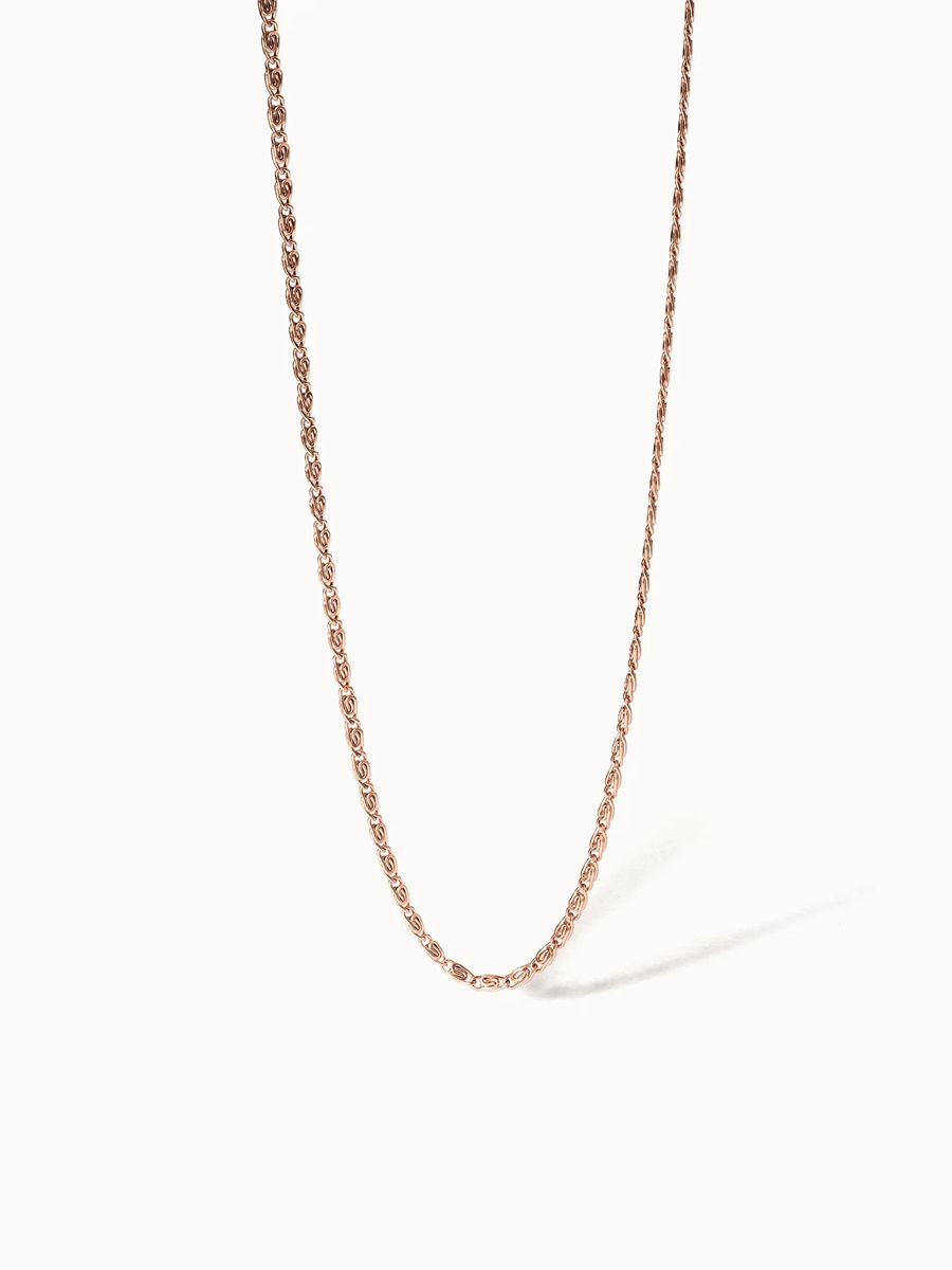 Elegante, vergoldete Spiralketten-Halskette