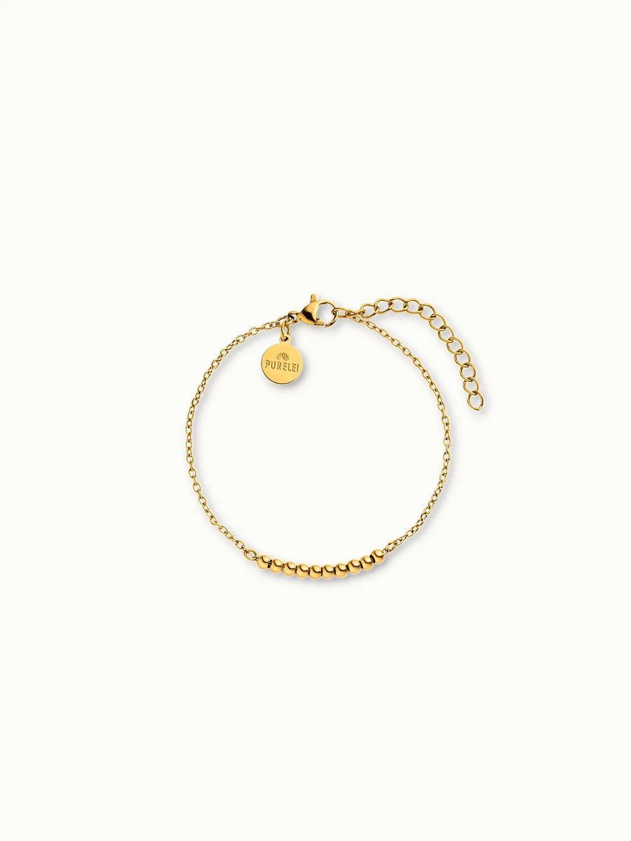 Feines Goldperlen Angstarmband