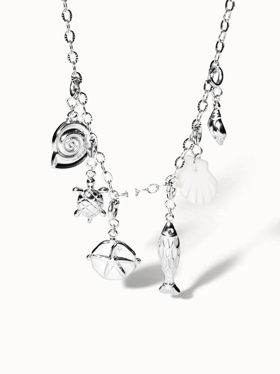 Statement-Halskette mit See-Charms