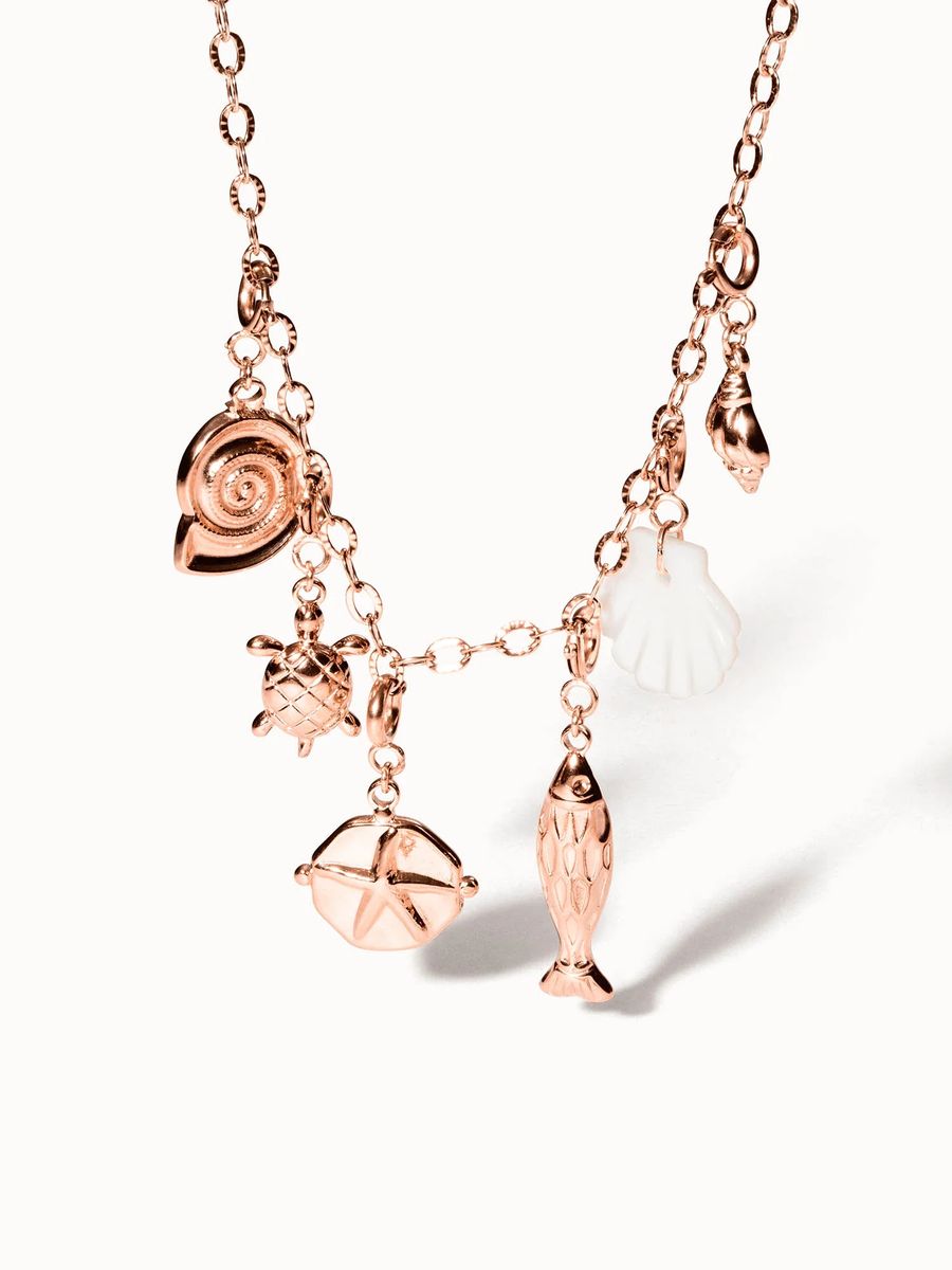Statement-Halskette mit See-Charms