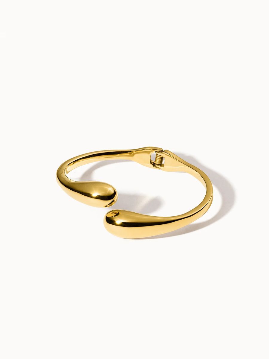 Minimalistisches, vergoldetes Armreif-Armband