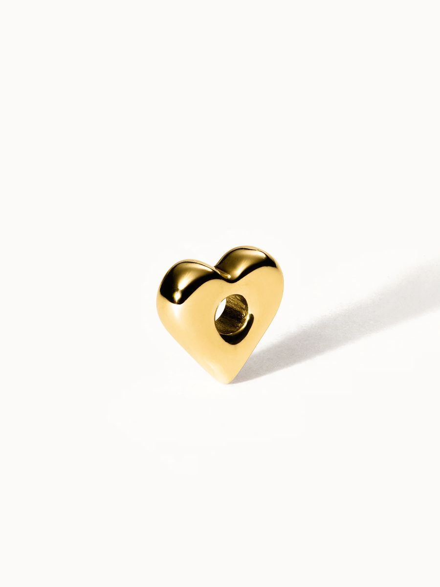 Goldener Herz Charm Anhänger für Armband