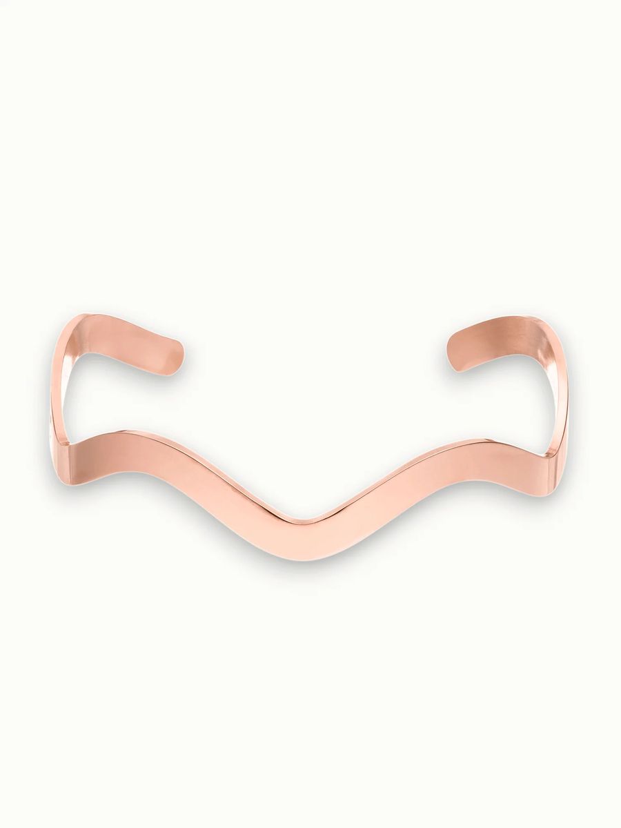 Offener Armreif im Wellendesign