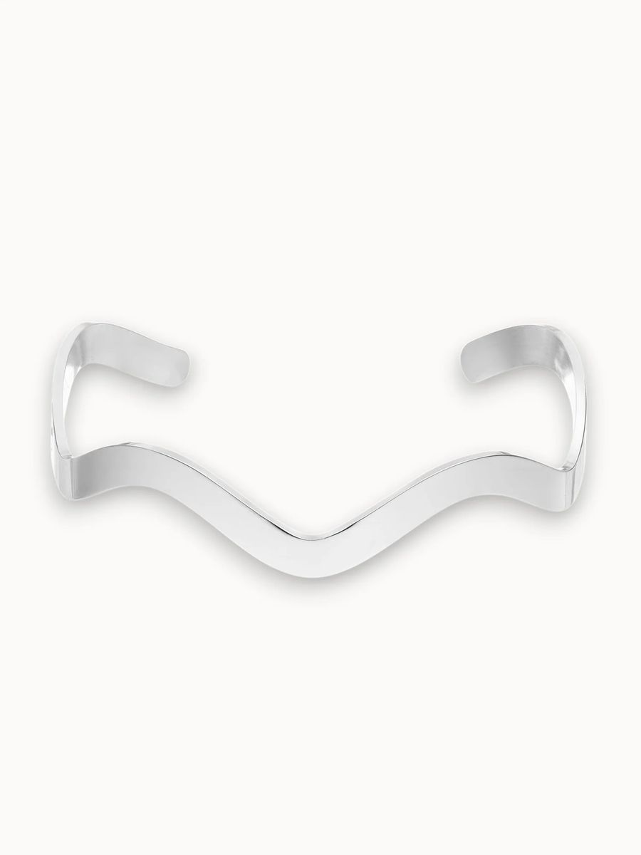 Offener Armreif im Wellendesign