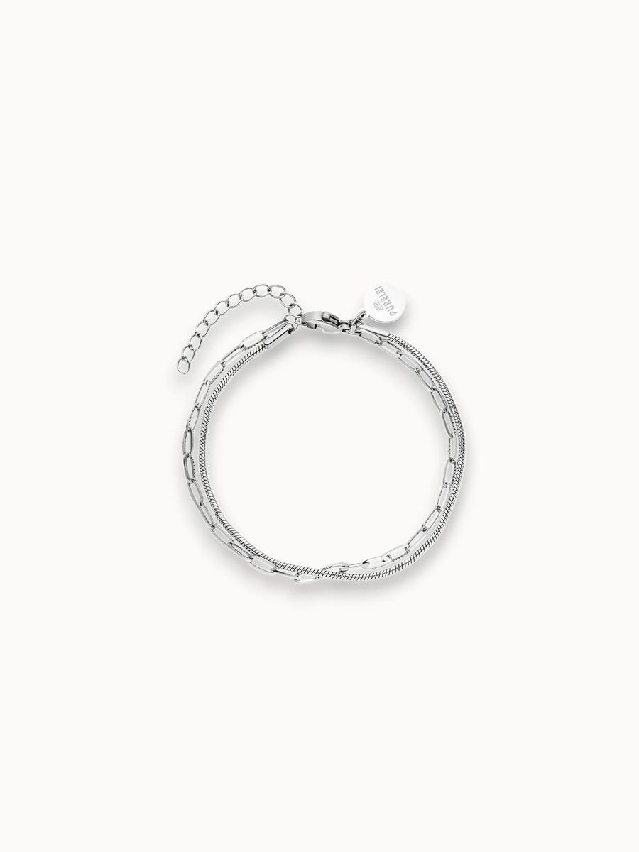 Doppelkettenarmband Gold-Finish