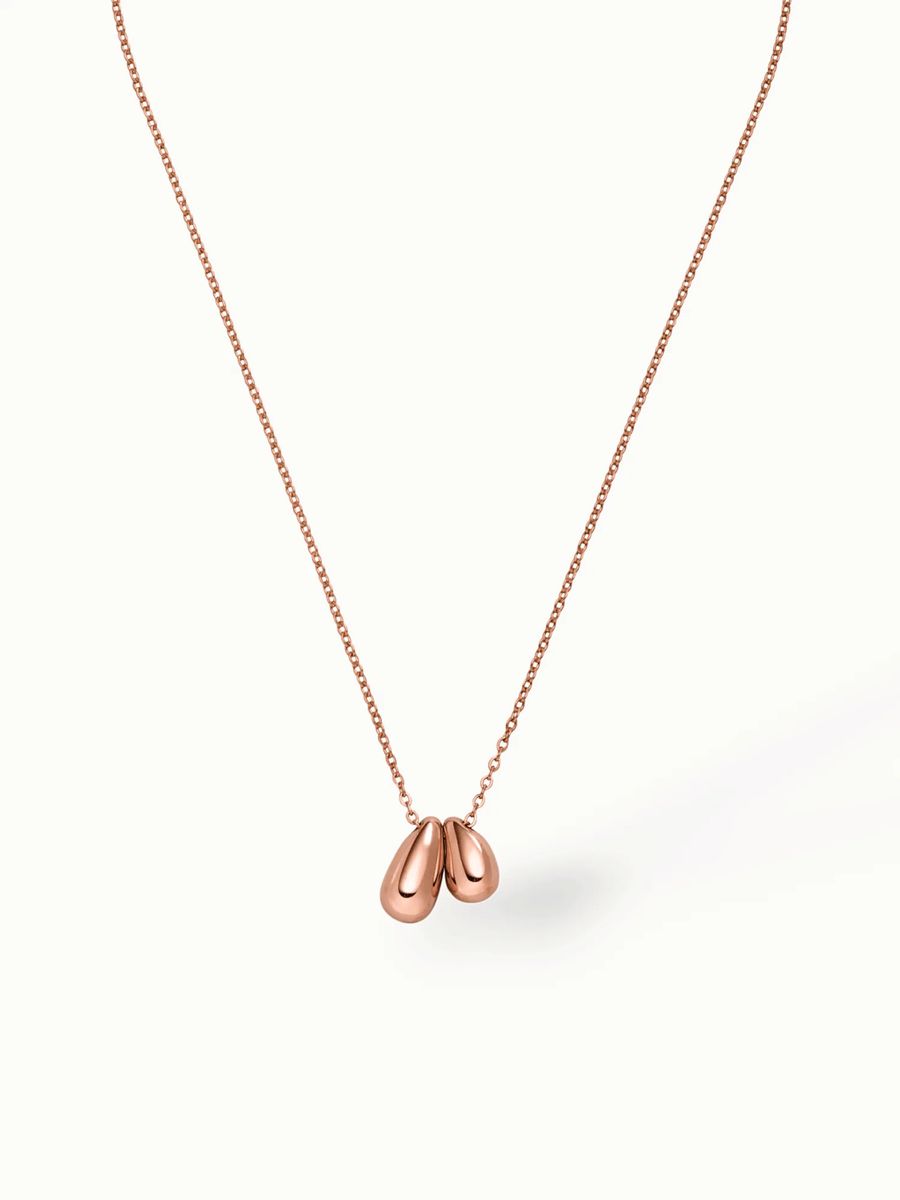 Elegante Goldene Tropfen Anhänger Halskette