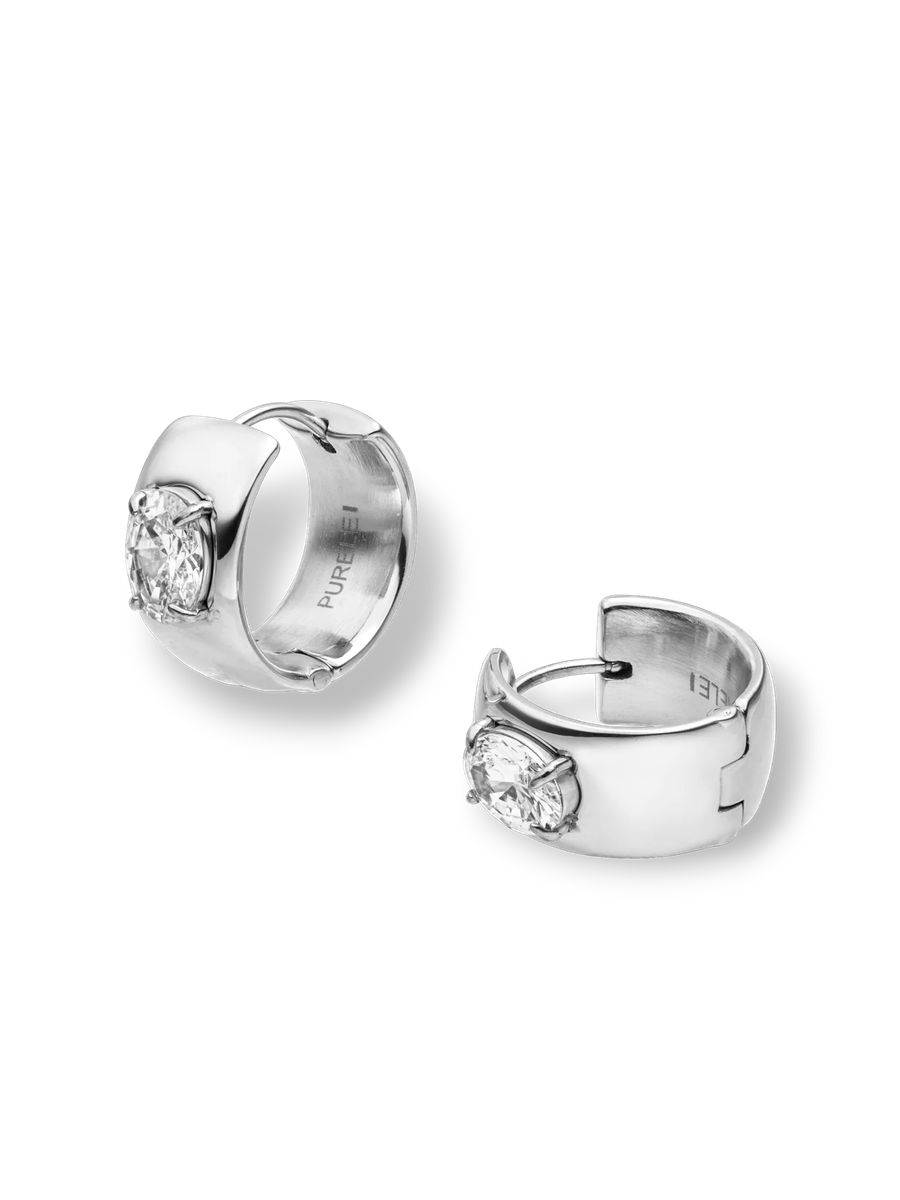 Glam Gold Creolen Ohrringe mit Zirkonia