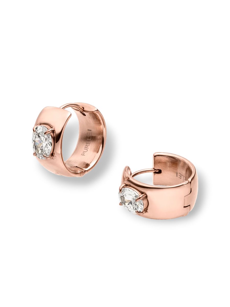 Glam Gold Creolen Ohrringe mit Zirkonia