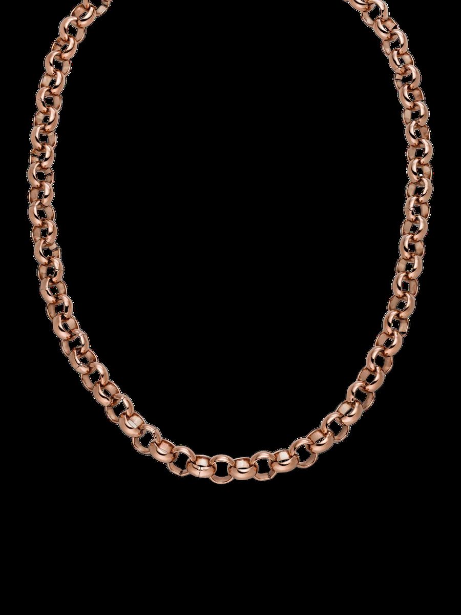 Klobige Panzerkette Halskette in Roségold