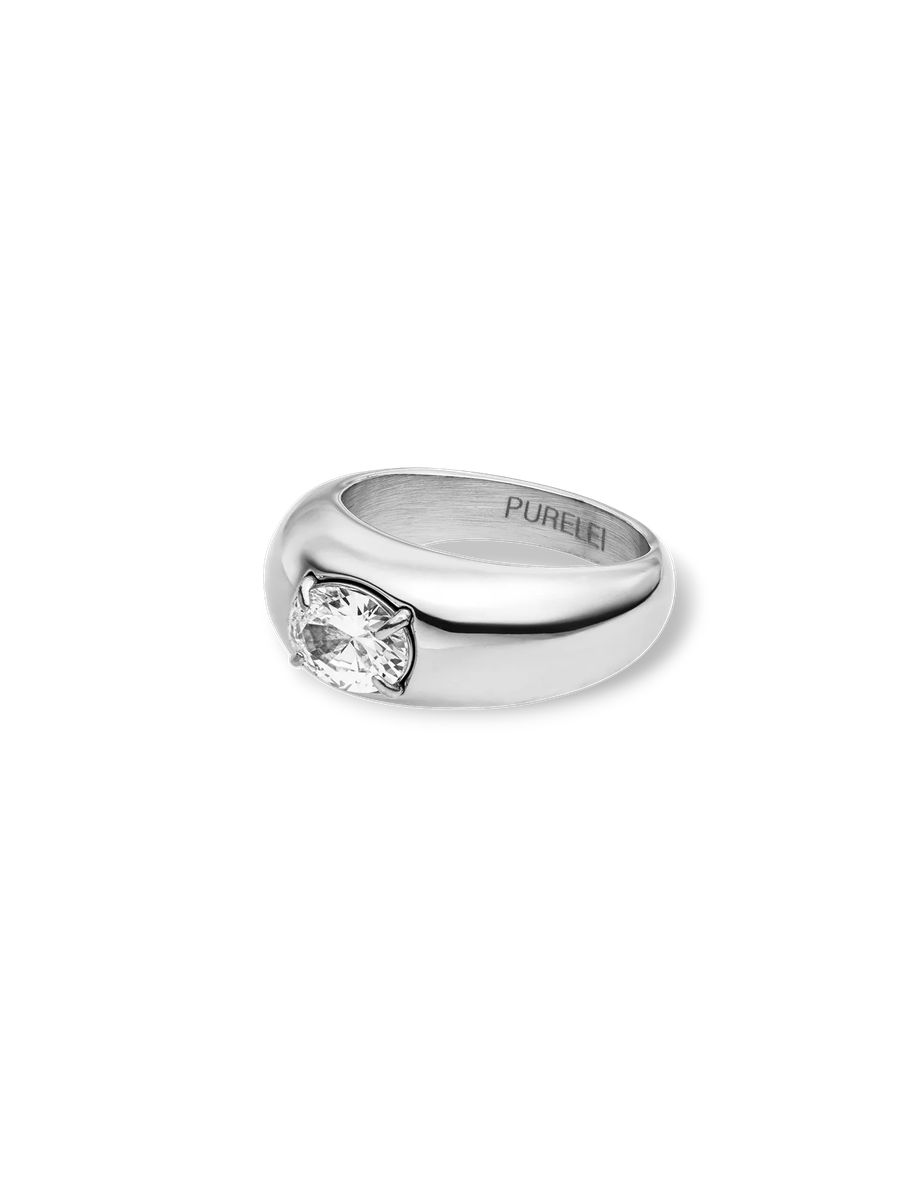Glamouröser goldener Statement Ring mit Zirkonia