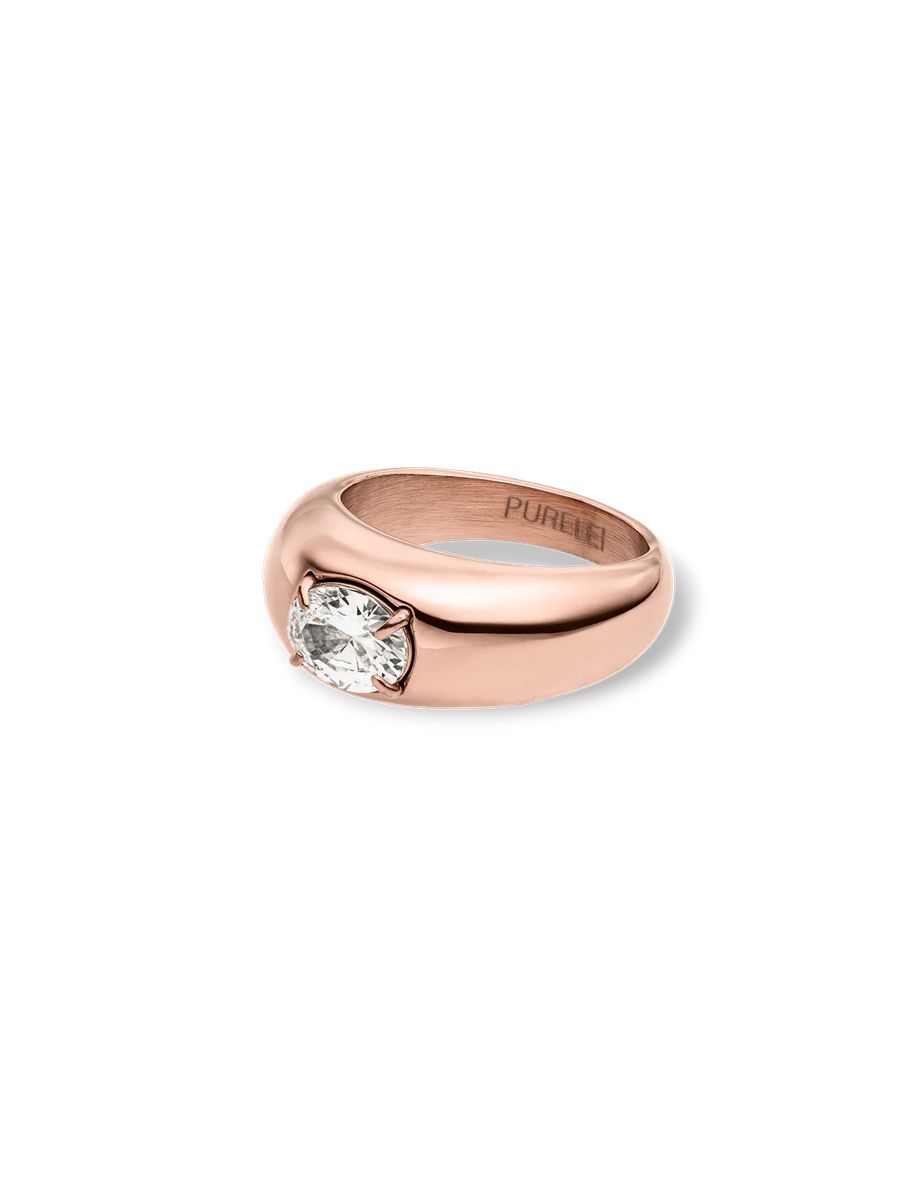 Glamouröser goldener Statement Ring mit Zirkonia