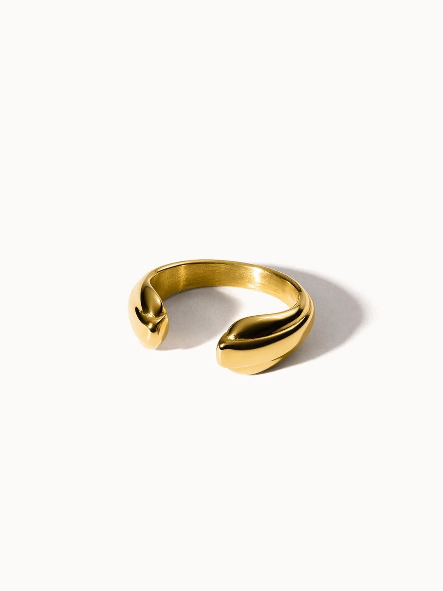 Offener goldener Statement-Ring