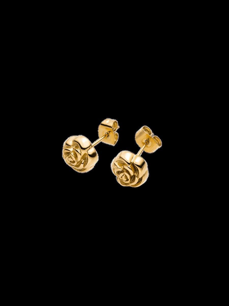 Rosenohrstecker in Goldton
