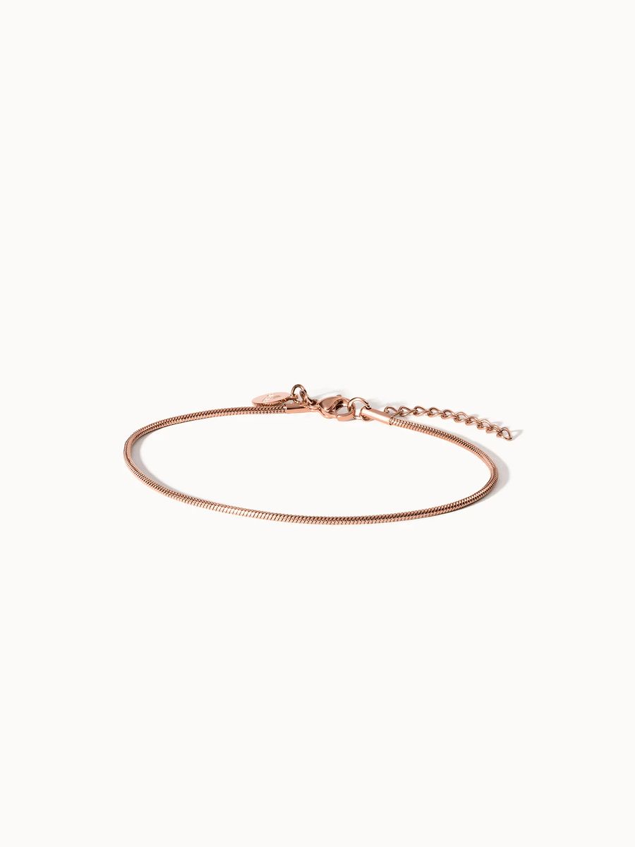 Elegante, vergoldete Schlangenkette Fußkettchen